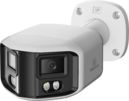 Silarius Pro Series SIL-PB8MP28AU 8MP Smart Dual Illumination Panoramic Auto Stitching ONVIF Bullet Network Camera with 2-Way Audio (NDAA Compliant)