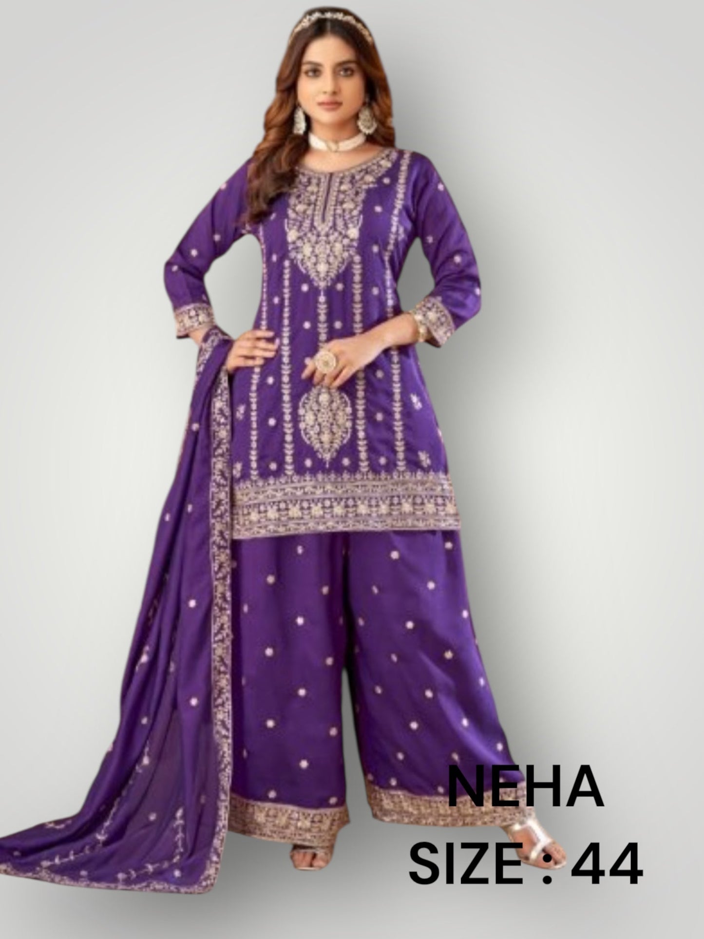 Neha : party wear sharara suit