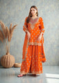 Chiffon sharara suits