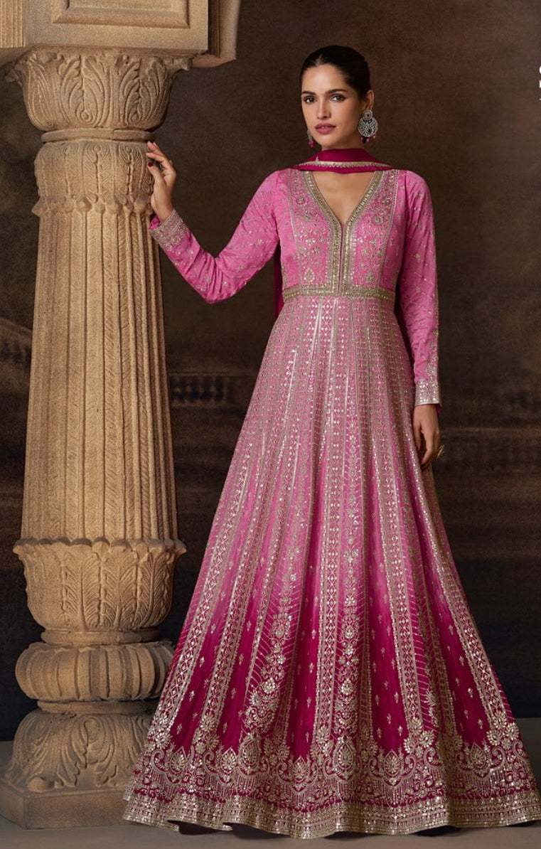 Party wear heavy gown