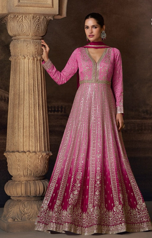 Party wear heavy gown