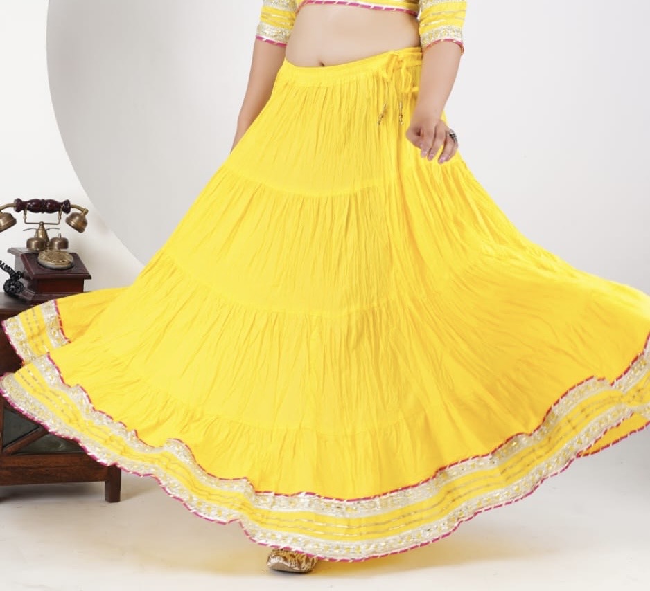Cotton Lehenga Skirt - garba chaniya