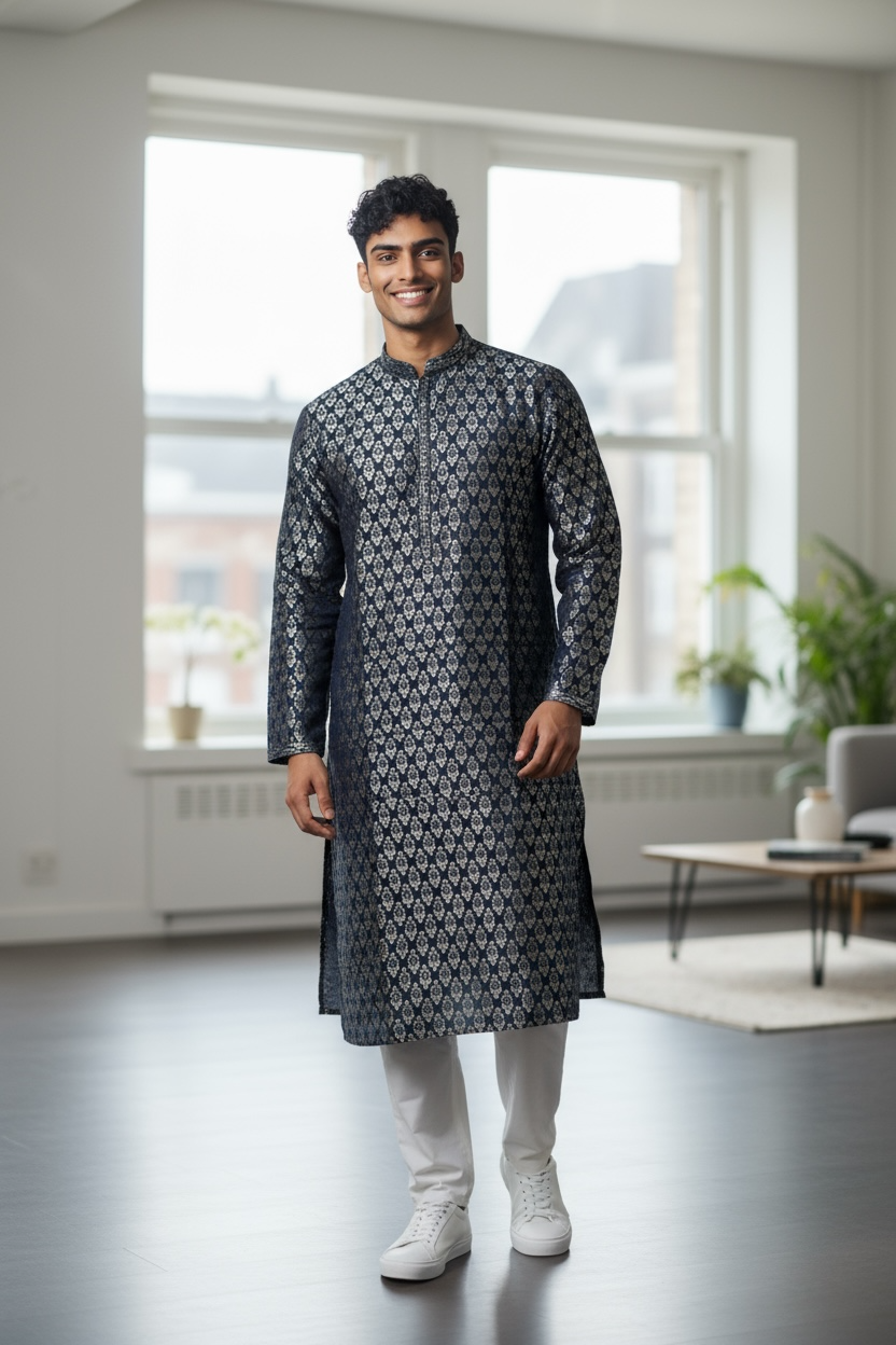 Men’s kurta pajama set : Jaquard cotton