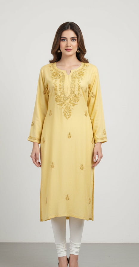 Rayon Chikankari kurti