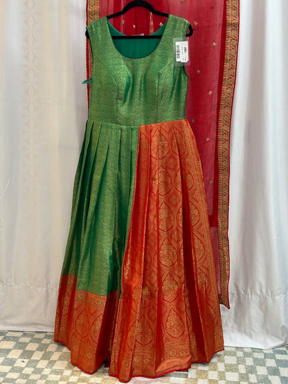 Silk long gown