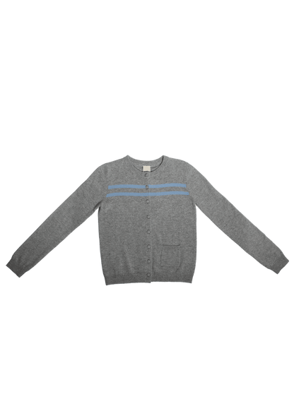Cashmere Wool Stripe Cardigan