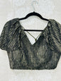 Fancy cap sleeve blouse