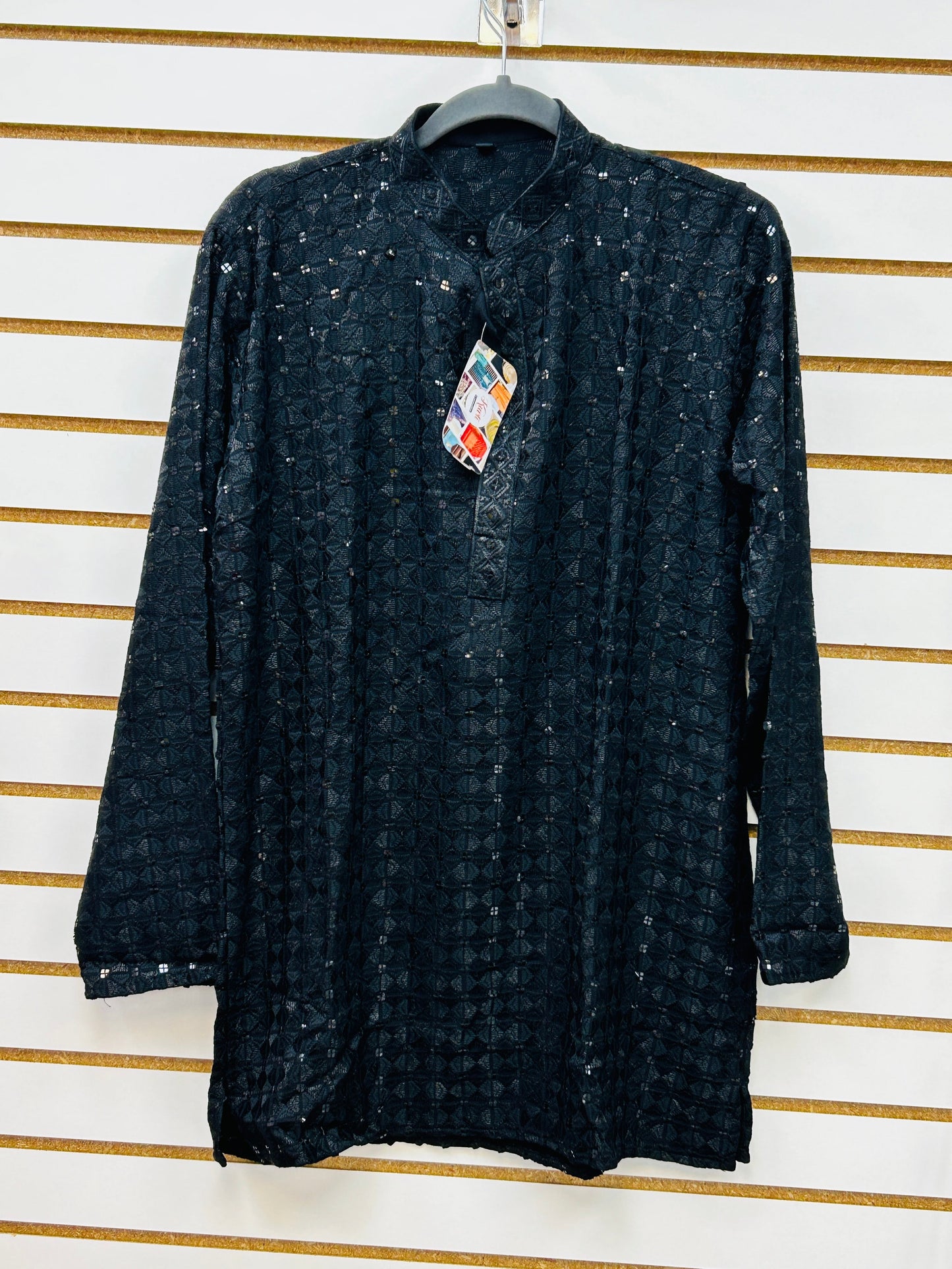 Black sequin kurta | short kurta