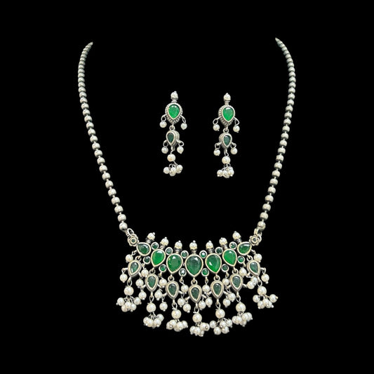 Oxidized necklace set