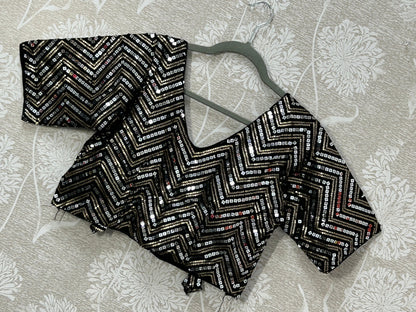 Black sequin blouse