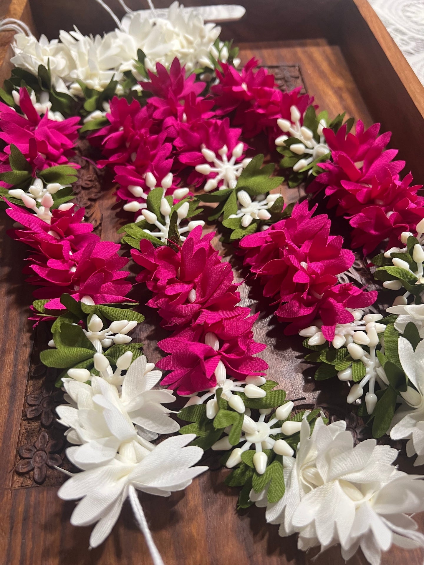 Gajra: Immitation flower strings , hair accessories