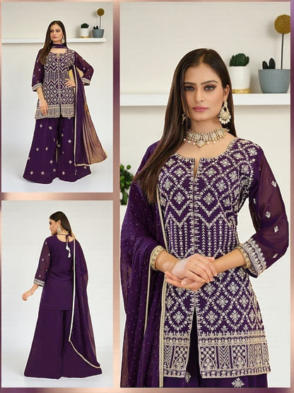 Heavy jari work sharara suit