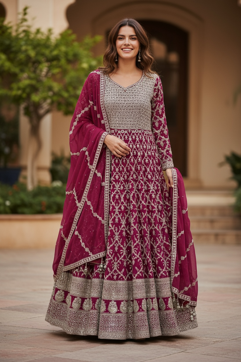 Heavy party wear dress