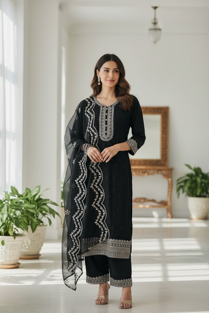 Elegant modal silk Kurti set For Women Tunic By Kurti Connection USA