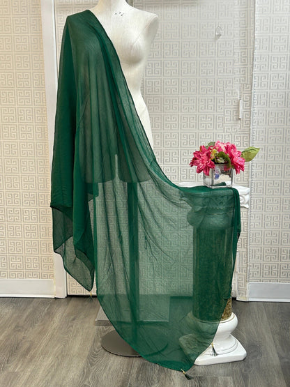 Green chiffon dupatta
