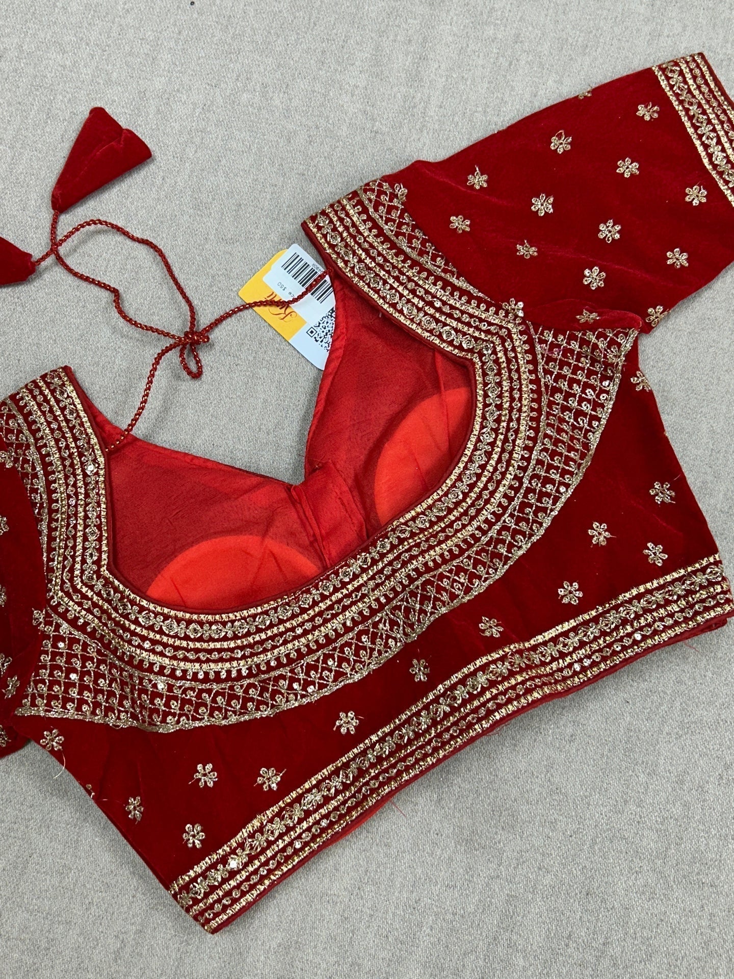 Velvet Blouse : red