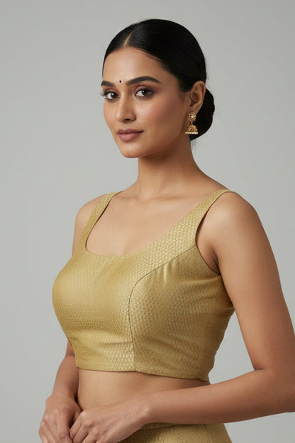 Gold blouse : readymade blouse