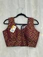 Brocade blouse : wine color