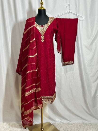 Silk party wear suit