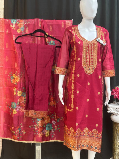 Banarasi silk salwar suit