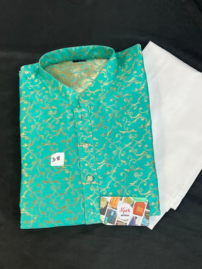 Cotton silk Kurta set for men