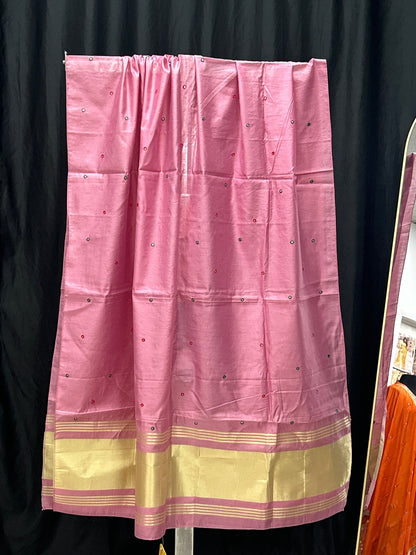Gajji silk dupatta with light mirror work