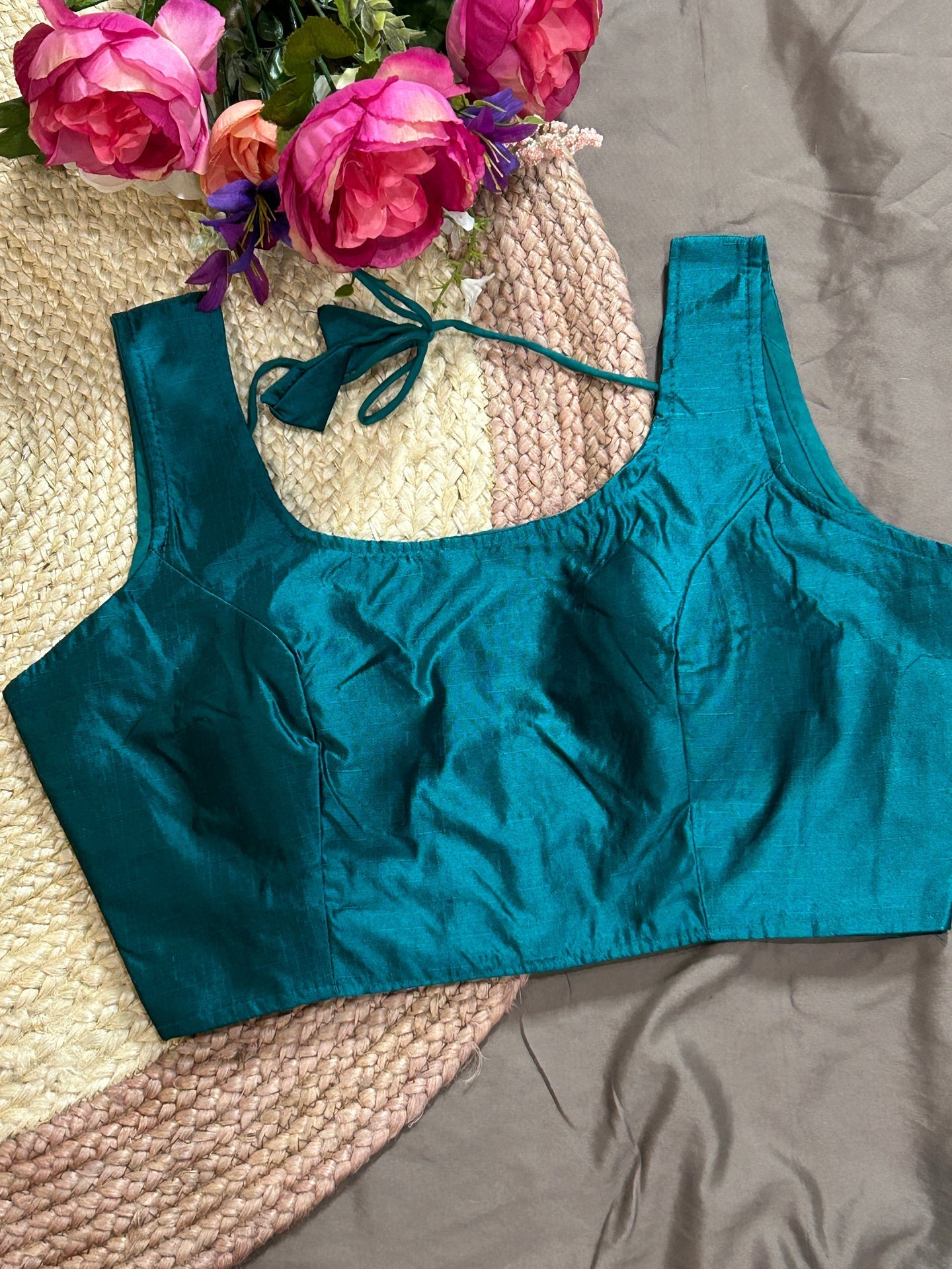 Raw silk blouse