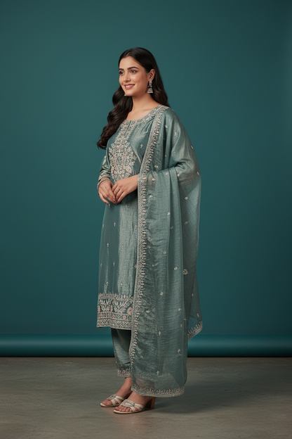 Tissue silk salwar suit