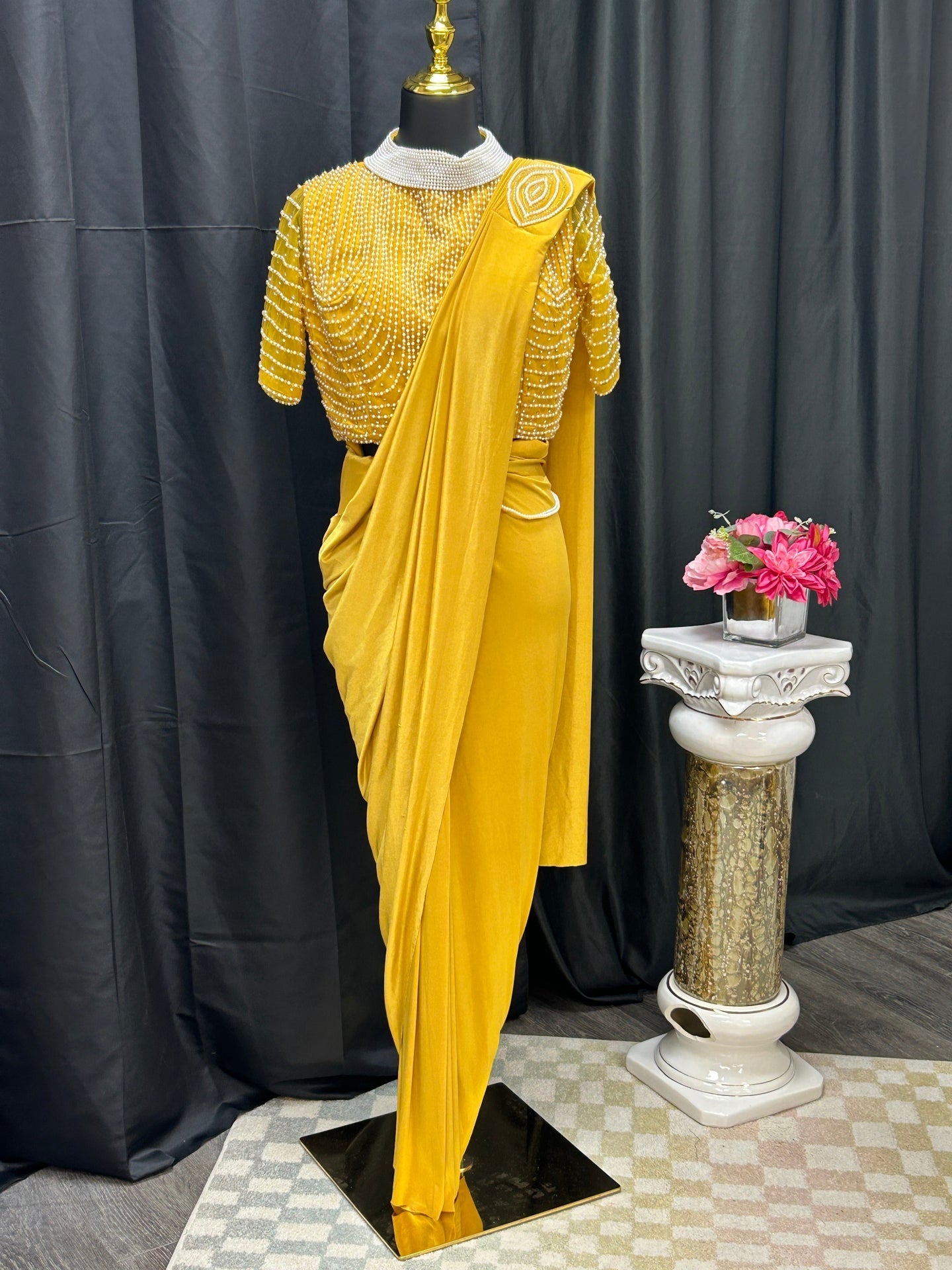 Readymade saree with blouse