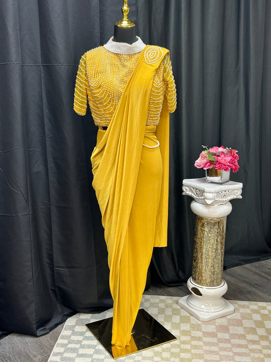 Readymade saree with blouse