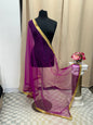 Rani pink / dark pink net duppata