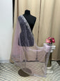 Lilac silver sequin work