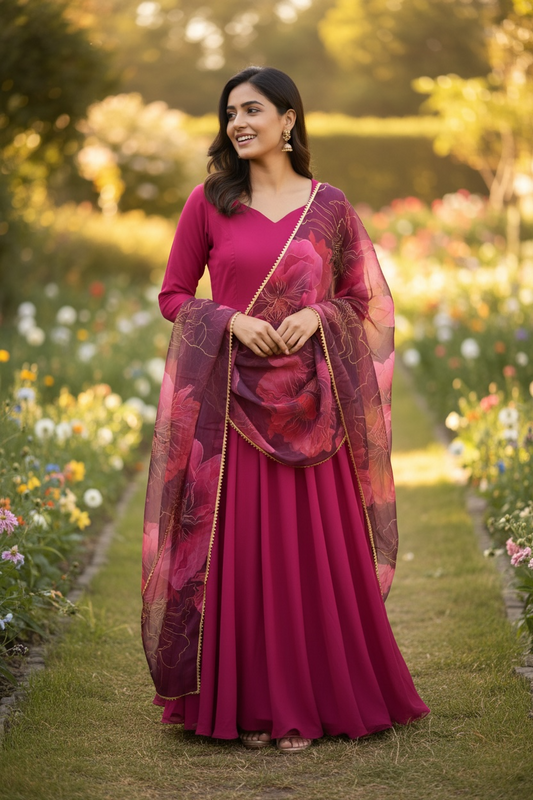 Chiffon long kurti / Anarkali