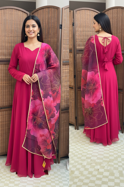 Chiffon long kurti / Anarkali