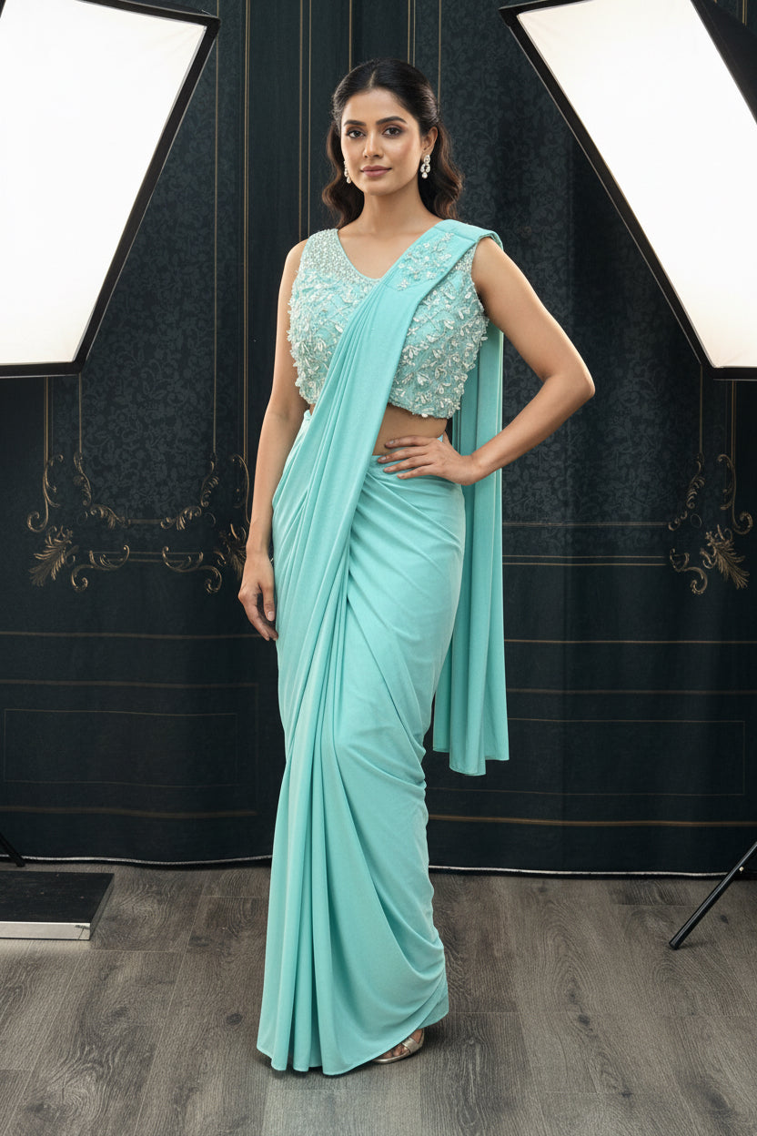 Ready to wear saree with hip belt / party wear