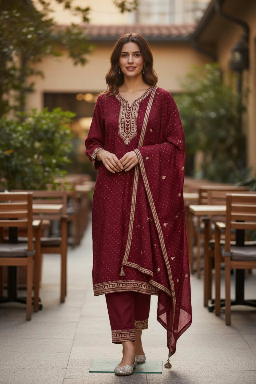 Silk salwar suit