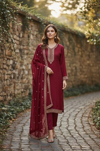 Silk salwar suit