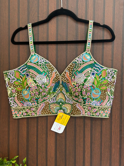 Embroidered sleeveless blouse