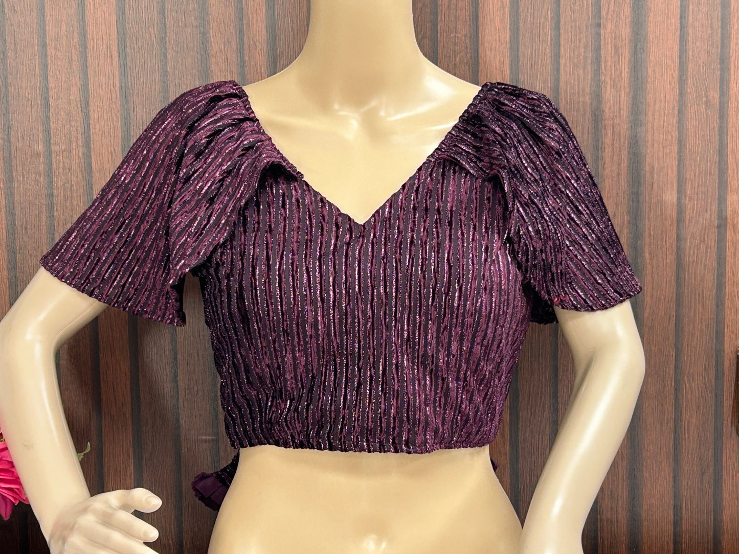 Fancy cap sleeve blouse