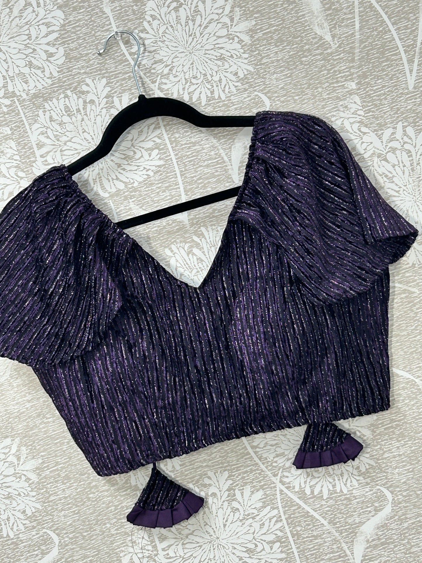 Fancy cap sleeve blouse