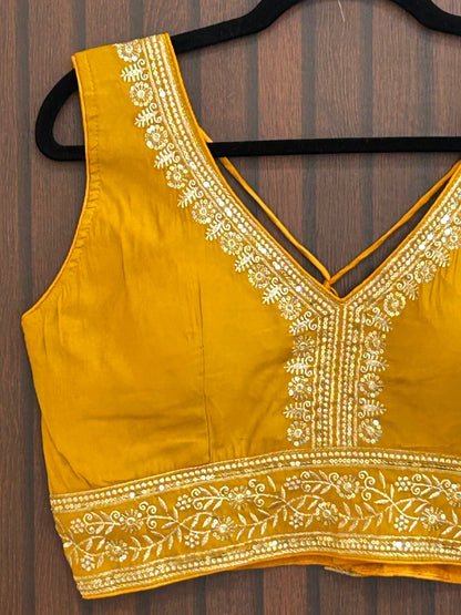 Mustard yellow blouse