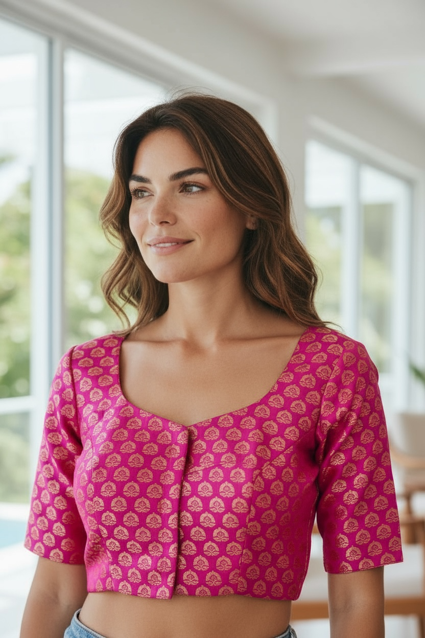 Dark pink blouse