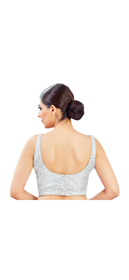 Silver sequin blouse