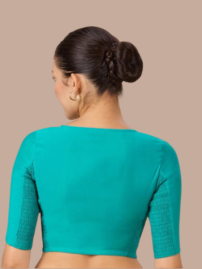 Strechable blouse : teal blue