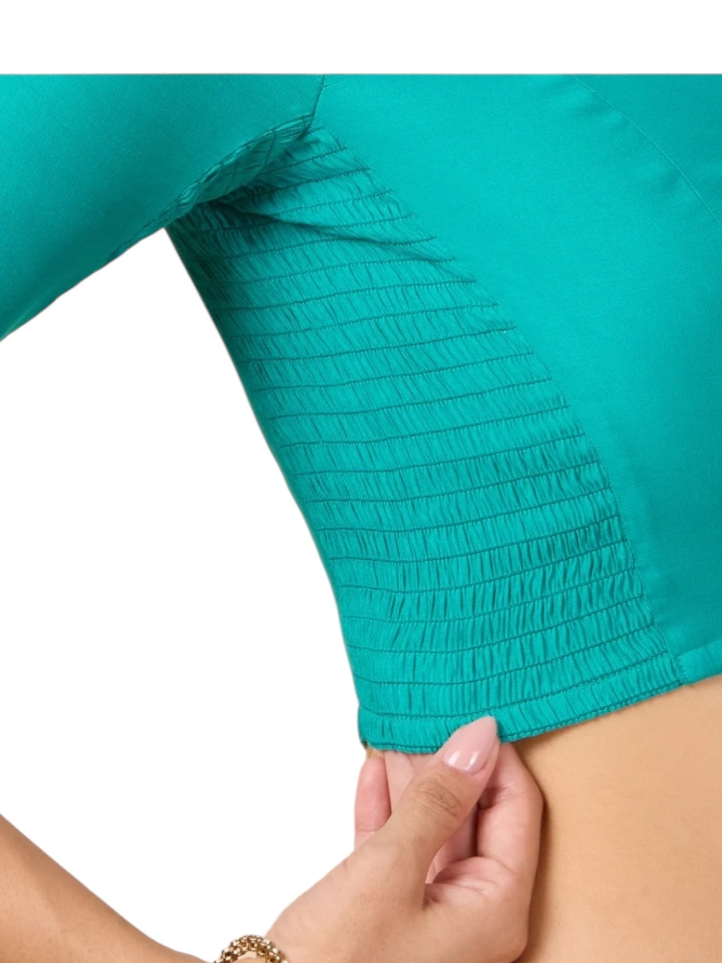 Strechable blouse : teal blue