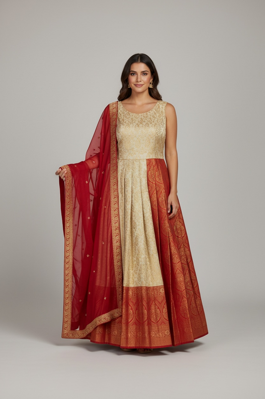 Silk Anarkali dress