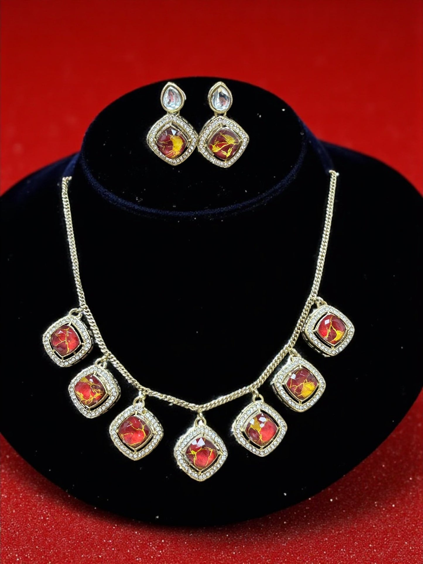 Fire stone necklace
