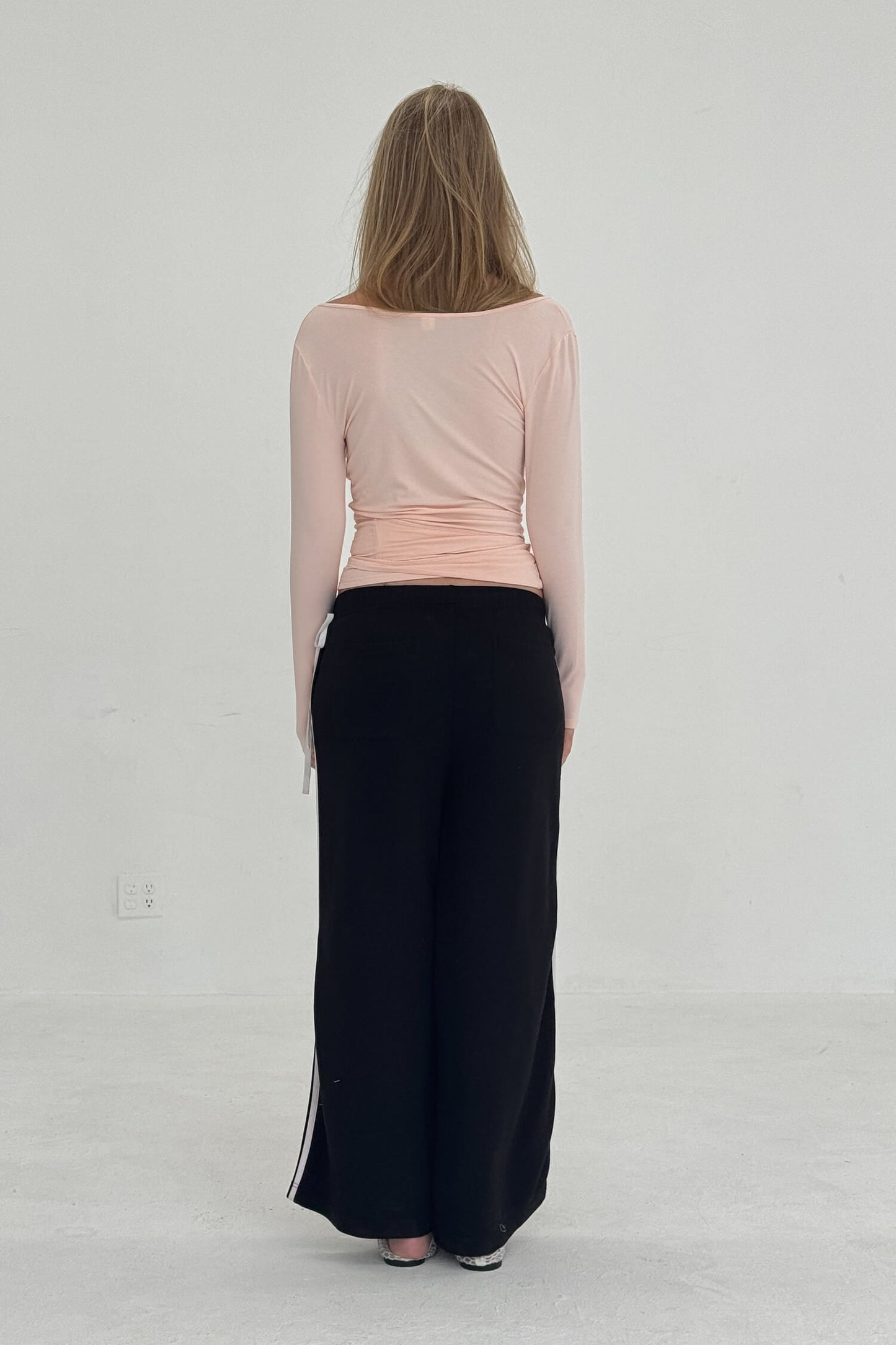 BOW JOGGER IN JERSEY BLACK