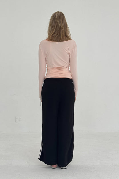 BOW JOGGER IN JERSEY BLACK