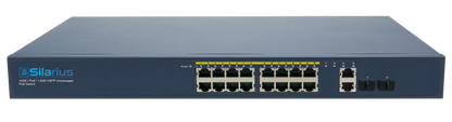 Silarius SIL-A16POE1G150 20 Ports POE+ switch with 16 Gigabit Ports PoE+, 2 Gigabit Uplinks, and 2 SFP Slots Uplink - 150W POE+
